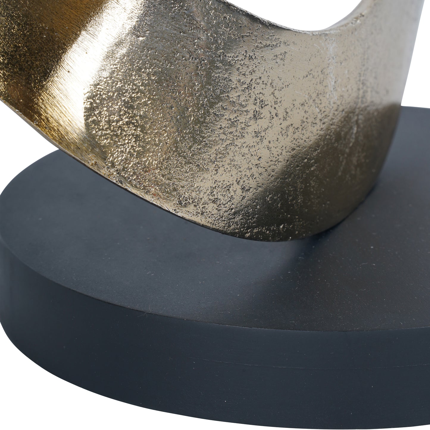 Aged Gold Ribbon Knot Sculpture