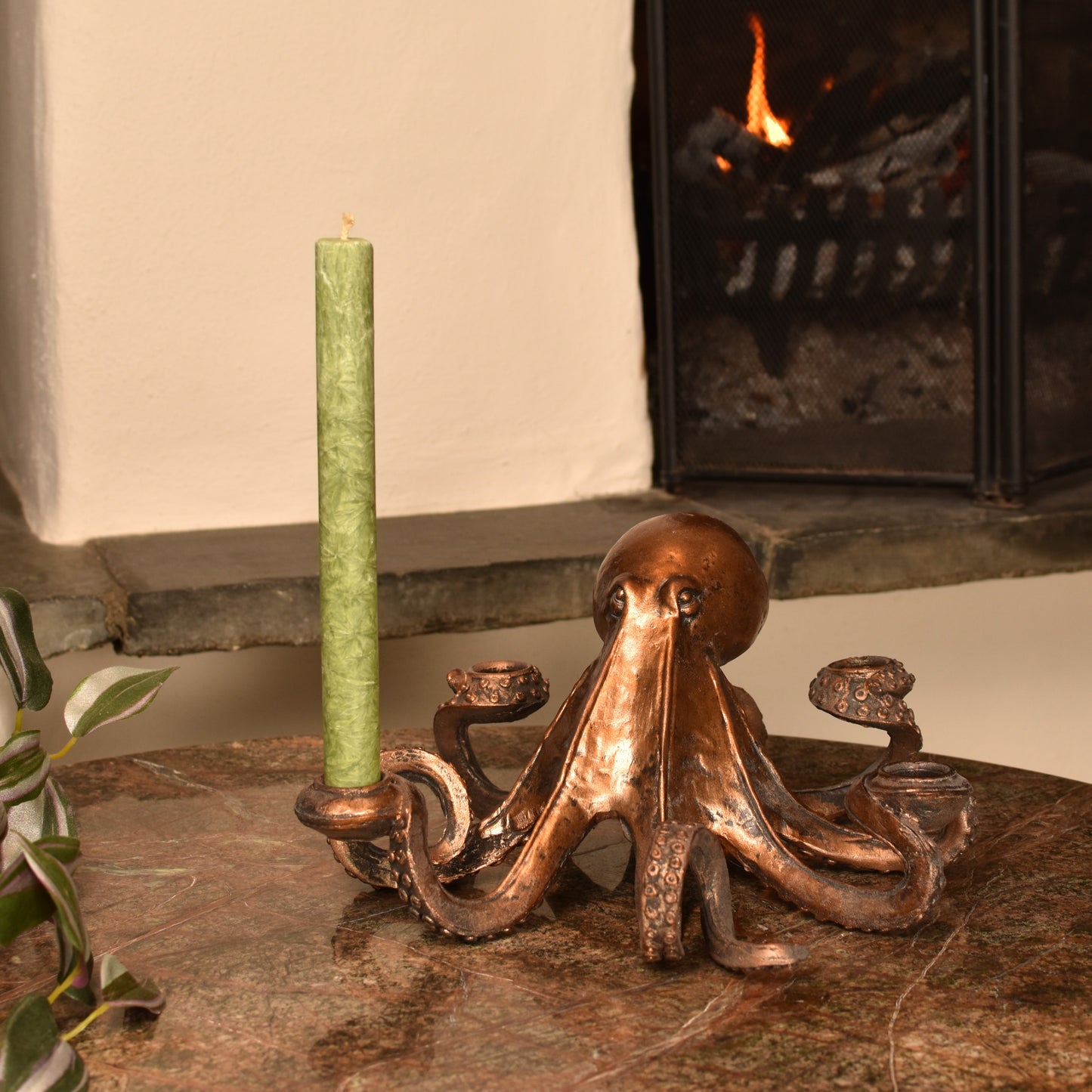 Bronze Octopus Candle Holder