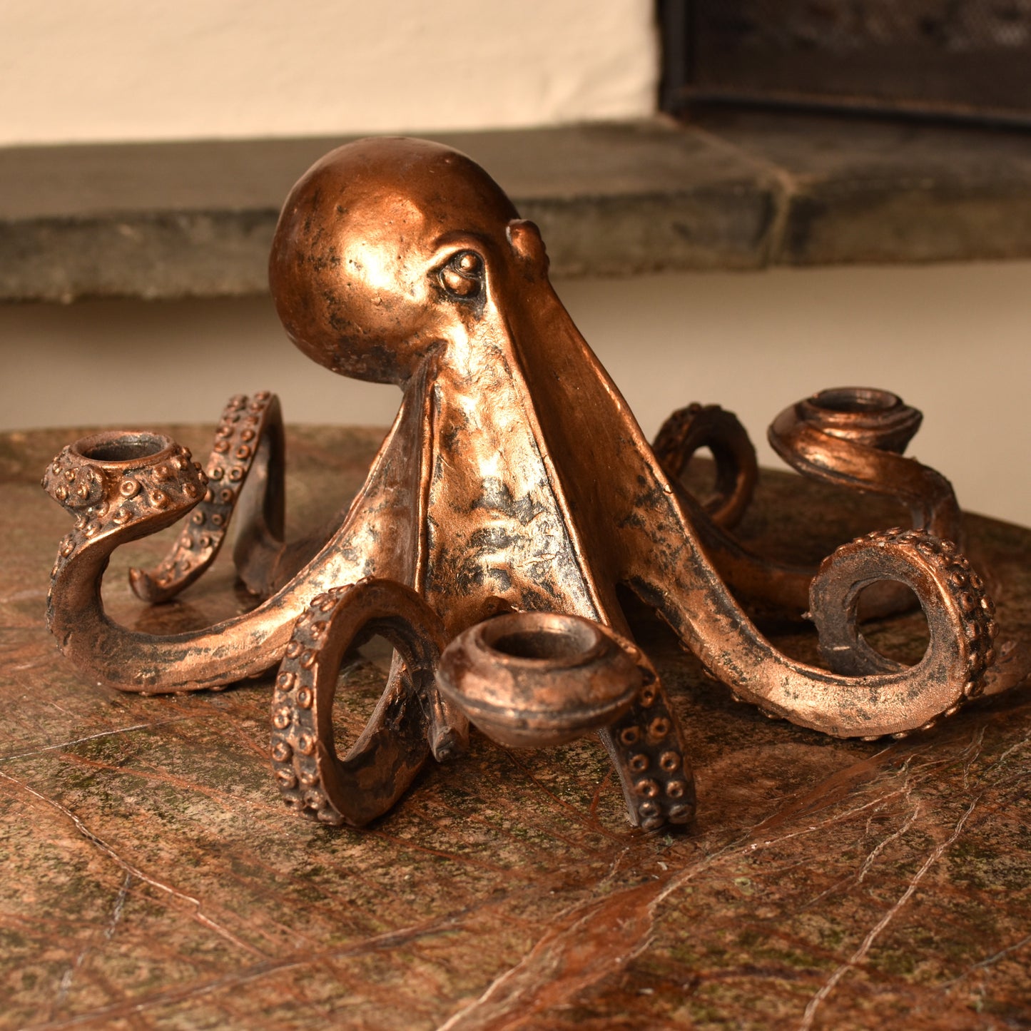 Bronze Octopus Candle Holder