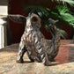 Rabbit And Bird Ornament - Aged Bronze