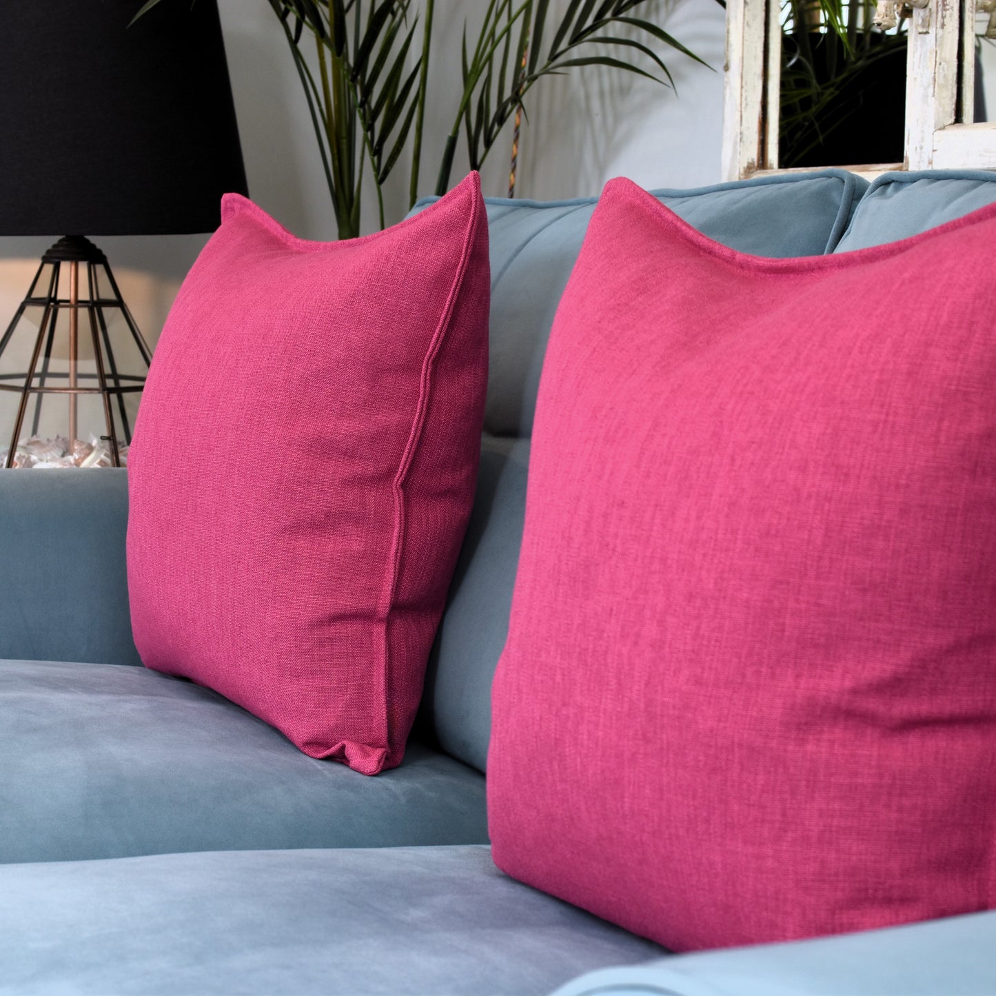 Linen Look 50cm - Cerise Pink