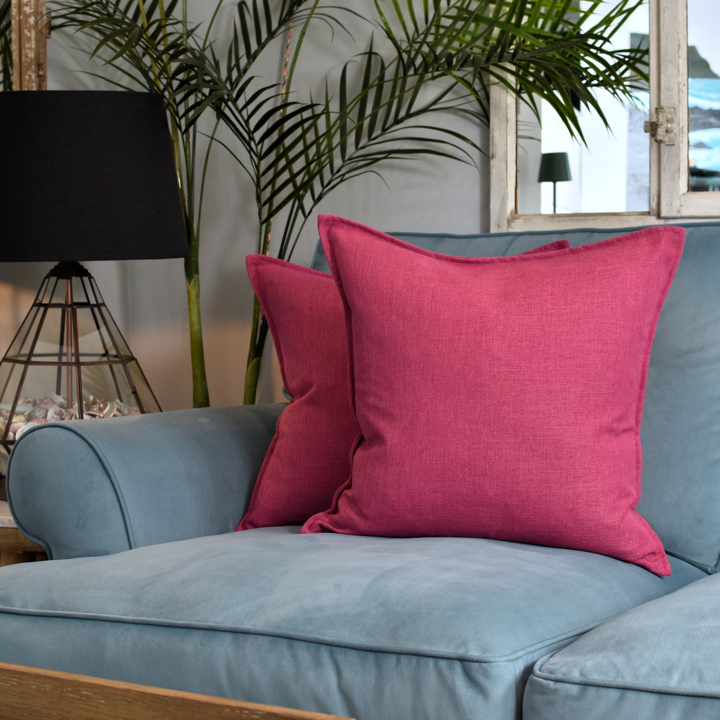 Linen Look 50cm - Cerise Pink