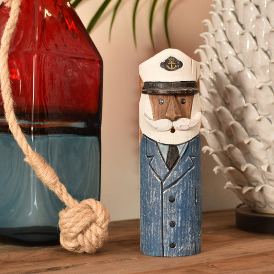 Captain - Carved Pillar Figurine