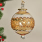 Carnival Band Handblown Glass Bauble - Amber - Large