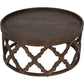Carved Lattice Coffee Table - Dark Mango Wood