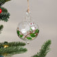Robin Handblown Glass Bauble - Frosted - Large