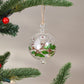 Robin Handblown Glass Bauble - Frosted - Large