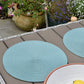 Round Woven Placemat - Sea Green