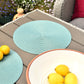 Round Woven Placemat - Sea Green
