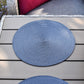 Round Woven Placemat - Dark Blue