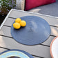 Round Woven Placemat - Dark Blue