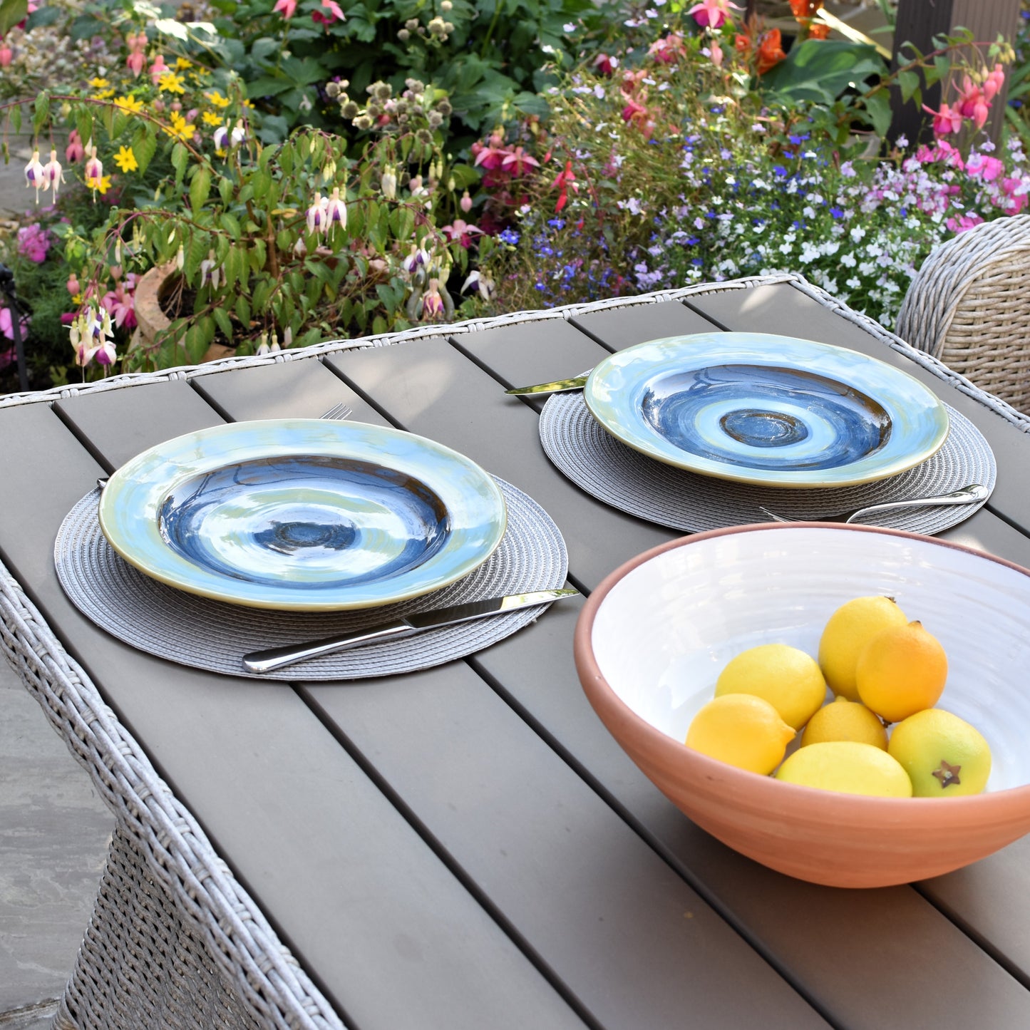 Round Woven Placemat - Dove Grey