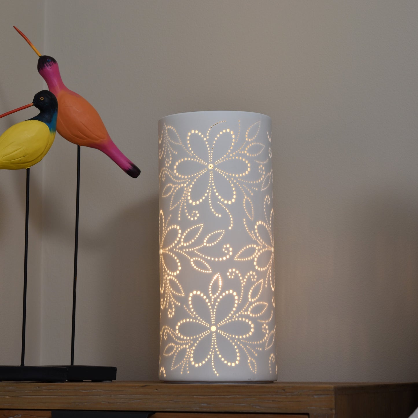 Daisy Flower Porcelain Lamp