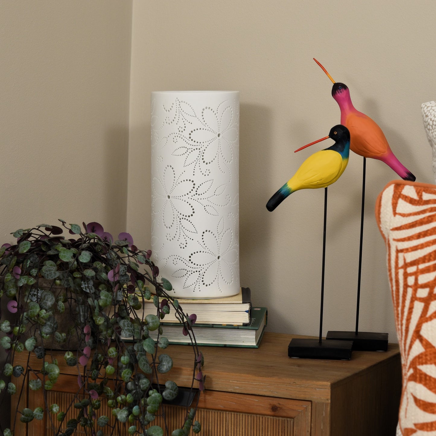 Daisy Flower Porcelain Lamp