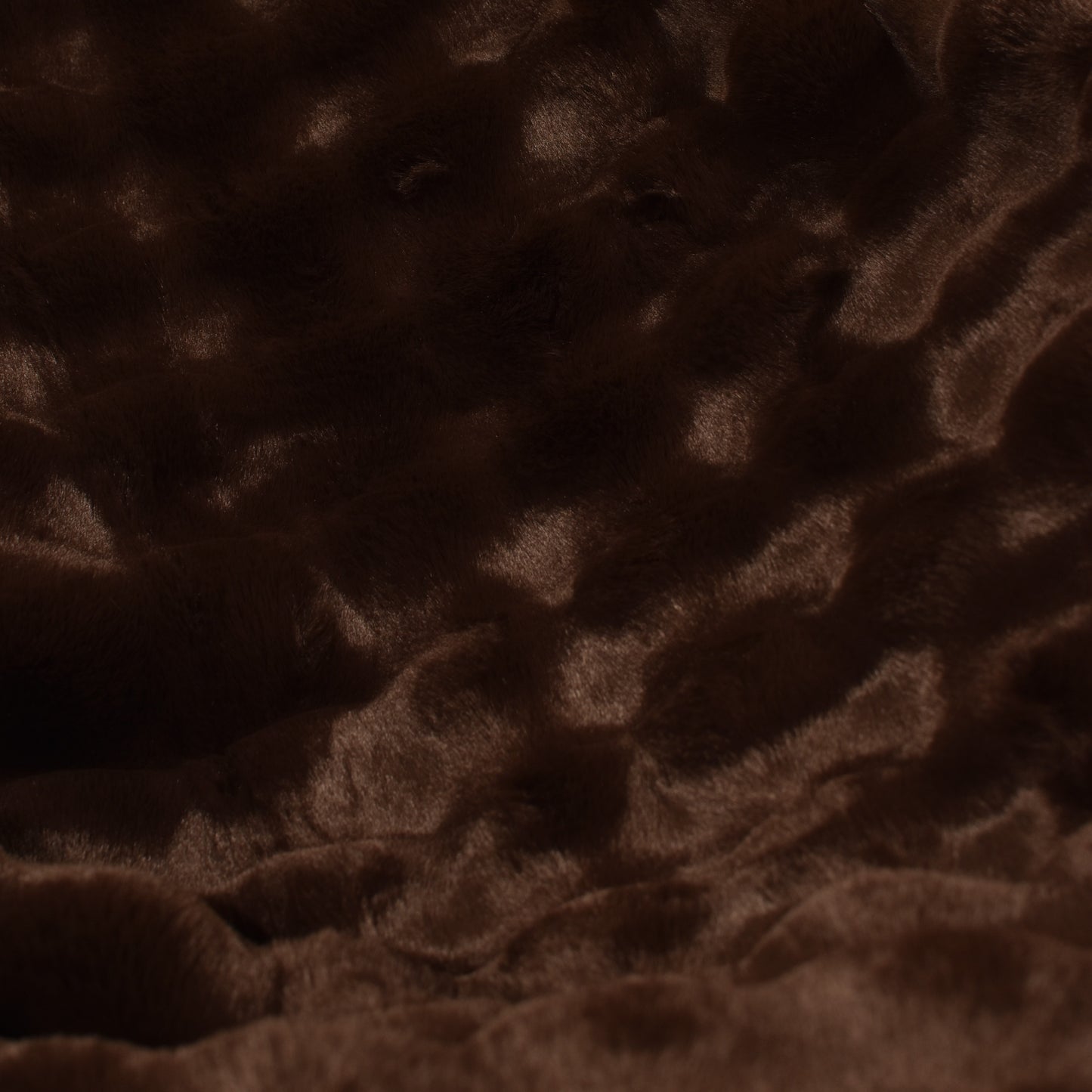 Faux Rabbit Fur Throw - Dark Chocolate