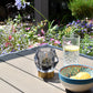 Diamond Design Glass LED Battery Light - Grey