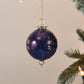 Snowfall Handblown Glass Bauble - Purple - Large