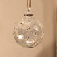 Elegance Handblown Glass Bauble - Clear & Silver - Large