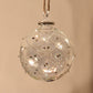 Elegance Handblown Glass Bauble - Clear & Silver - Large