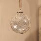 Elegance Handblown Glass Bauble - Clear & Silver - Large