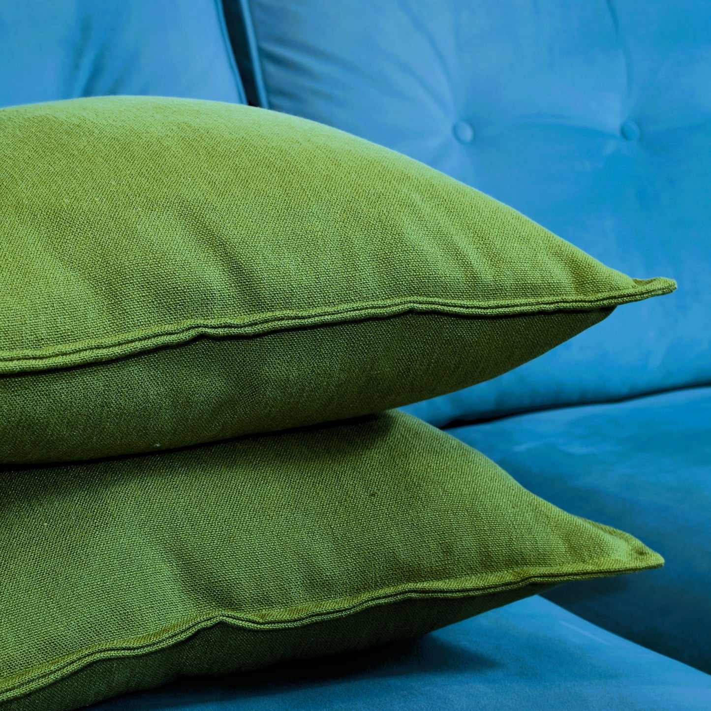 Linen Look 45cm - Olive Green