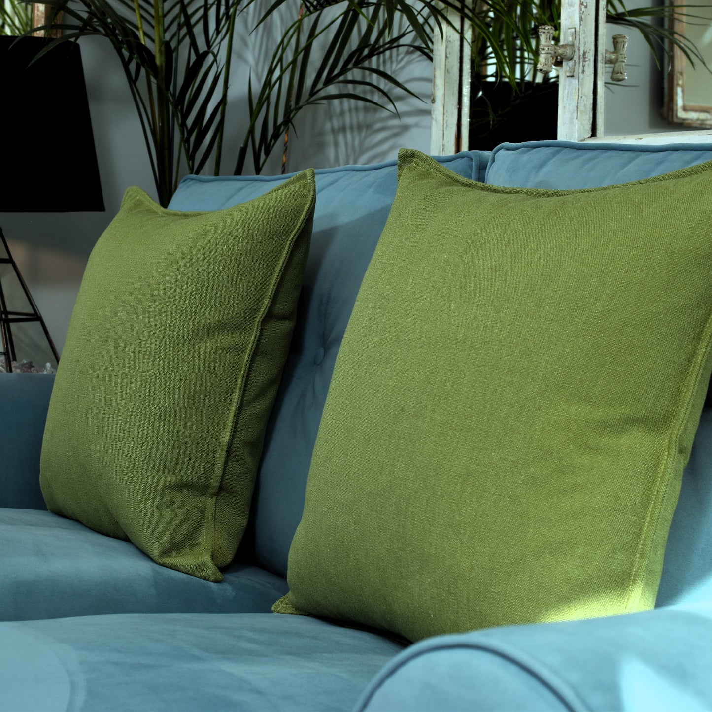 Linen Look 50cm - Olive Green