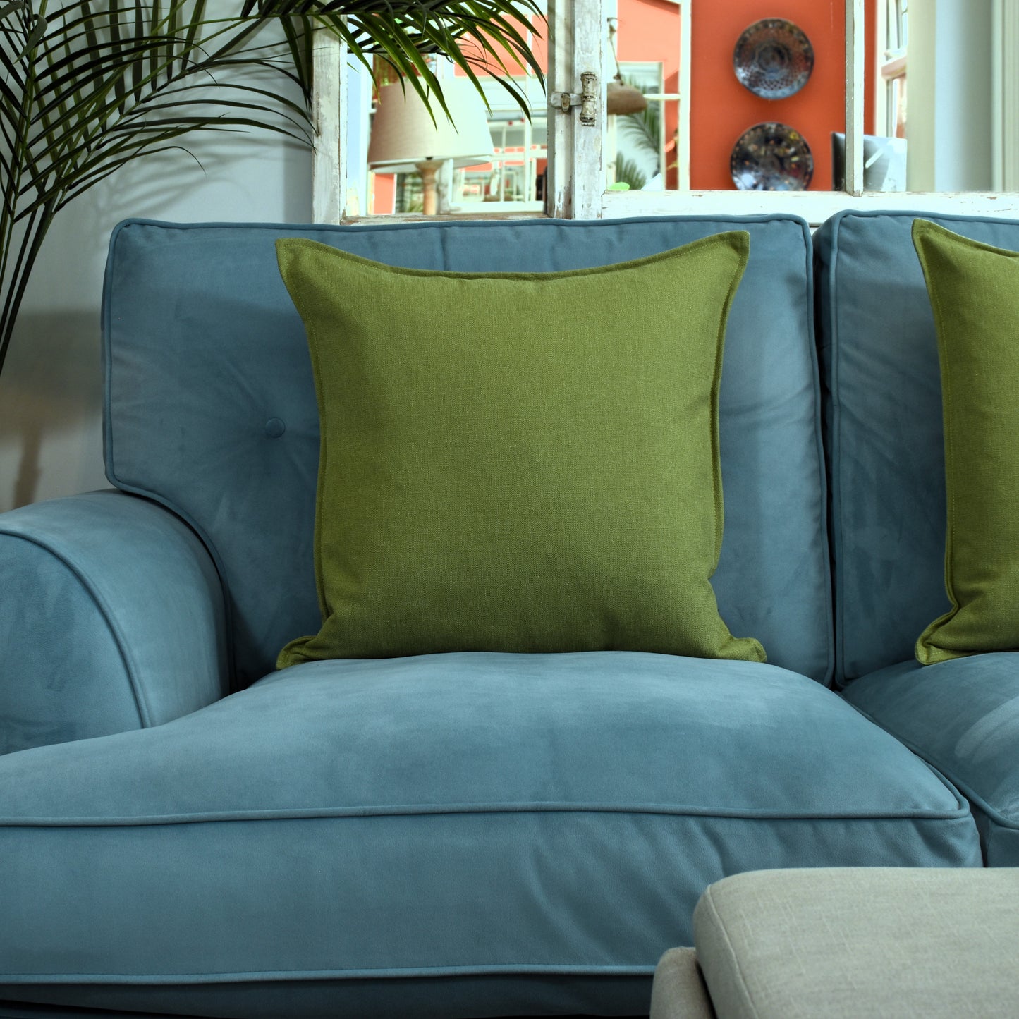Linen Look 50cm - Olive Green