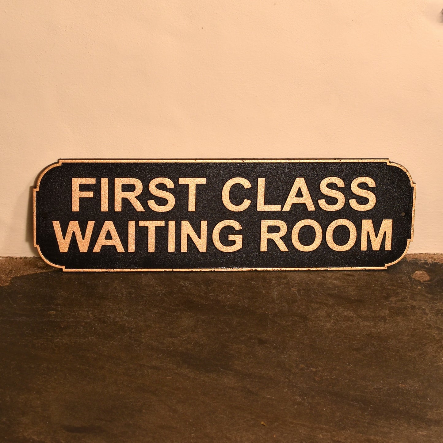 First Class Waiting Room Sign
