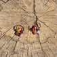 Lottie Resin Flower Hoop Earring - Multi Coloured