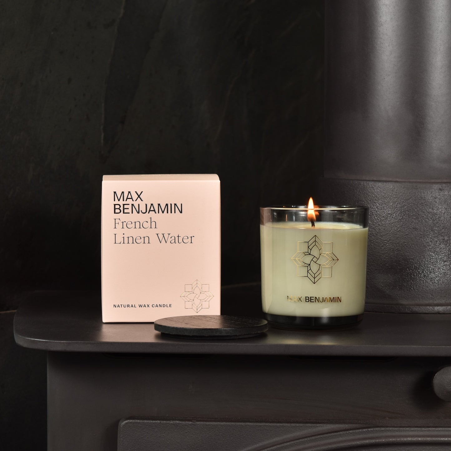 French Linen Water Candle - Max Benjamin
