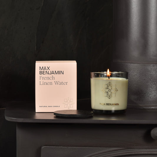 French Linen Water Candle - Max Benjamin