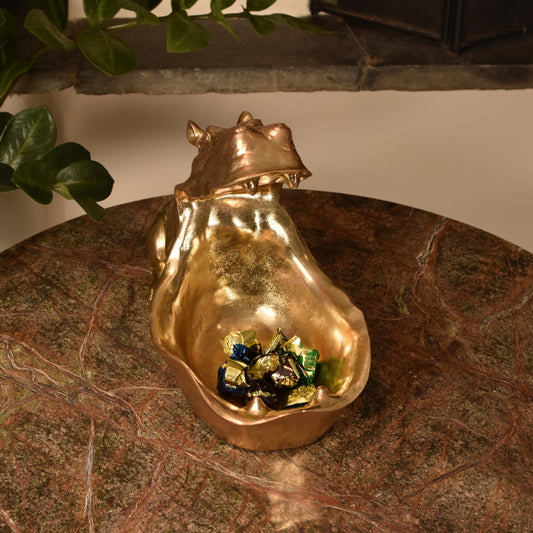 Big Mouth Hippo Bowl - Gold