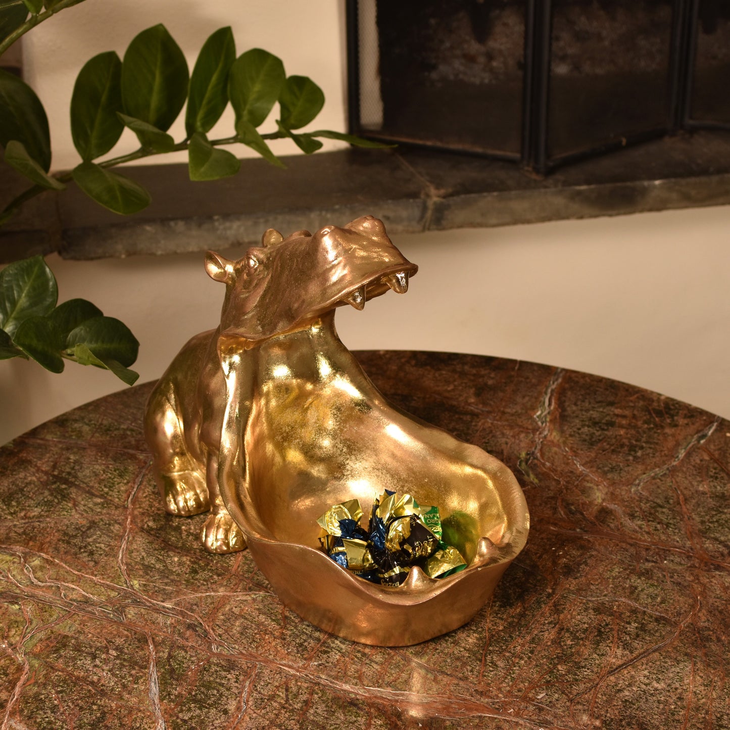 Big Mouth Hippo Bowl - Gold