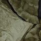 Faux Rabbit Fur Throw - Olive Green