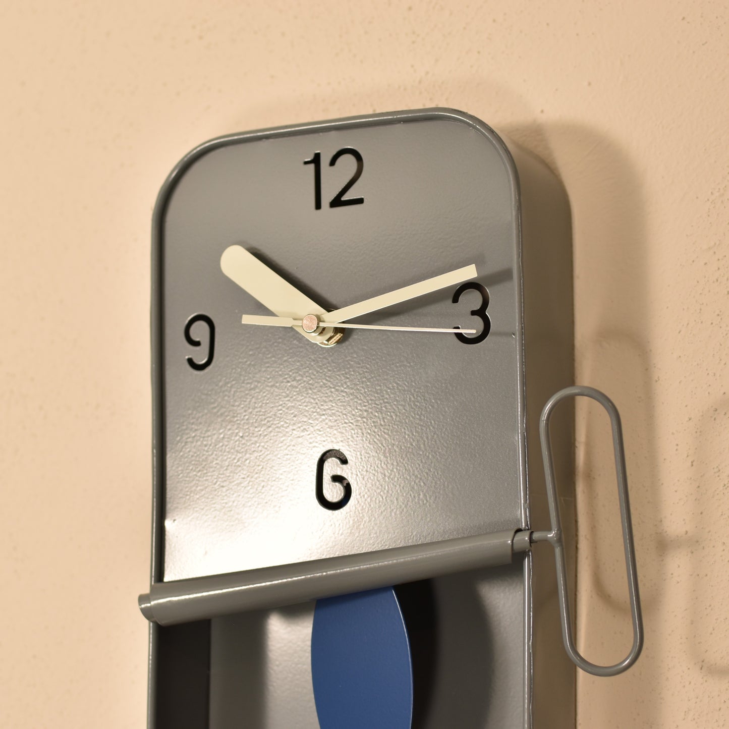 Sardine Tin Clock - Grey & Blue