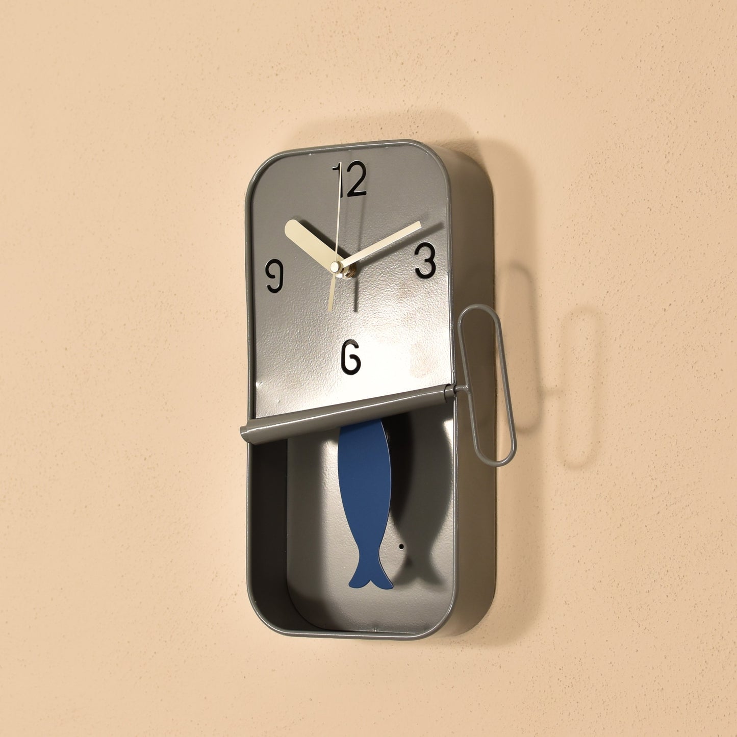 Sardine Tin Clock - Grey & Blue