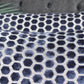 Beehive Velvet Cushion 56cm - Navy Blue