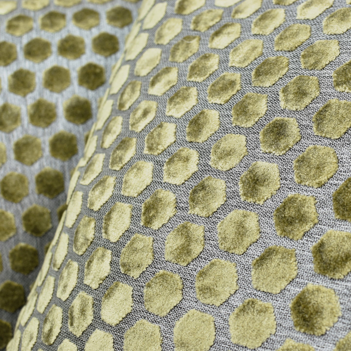 Beehive Velvet Cushion 56cm - Olive Green