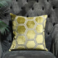 Hex Velvet Cushion 43cm - Olive Green