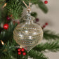 Infinity Onion Handblown Glass Bauble - Gold & Clear - Large