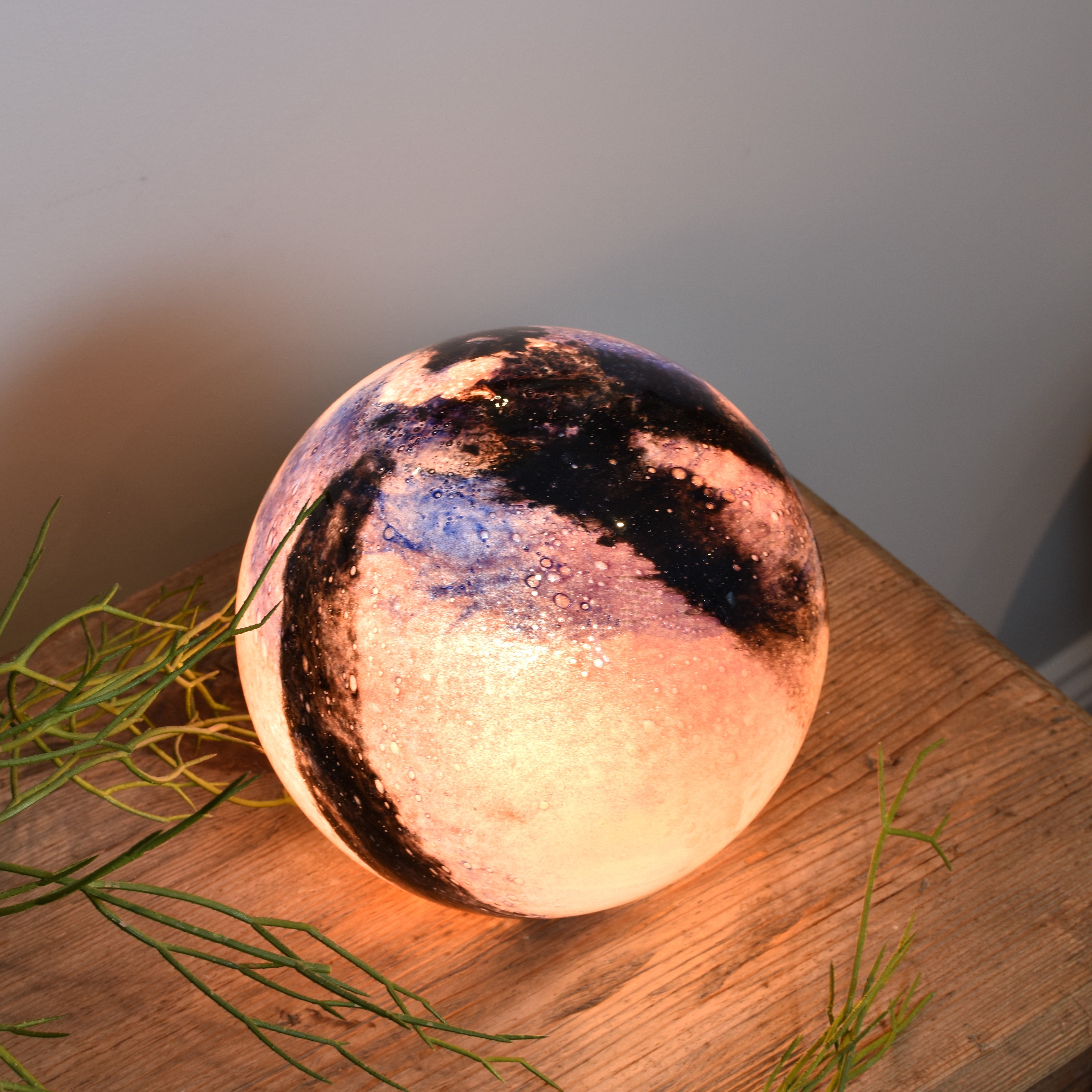 Glass Ink Sphere Inks & Pinks Glass Lamp - Sphere Small – Rural Urban