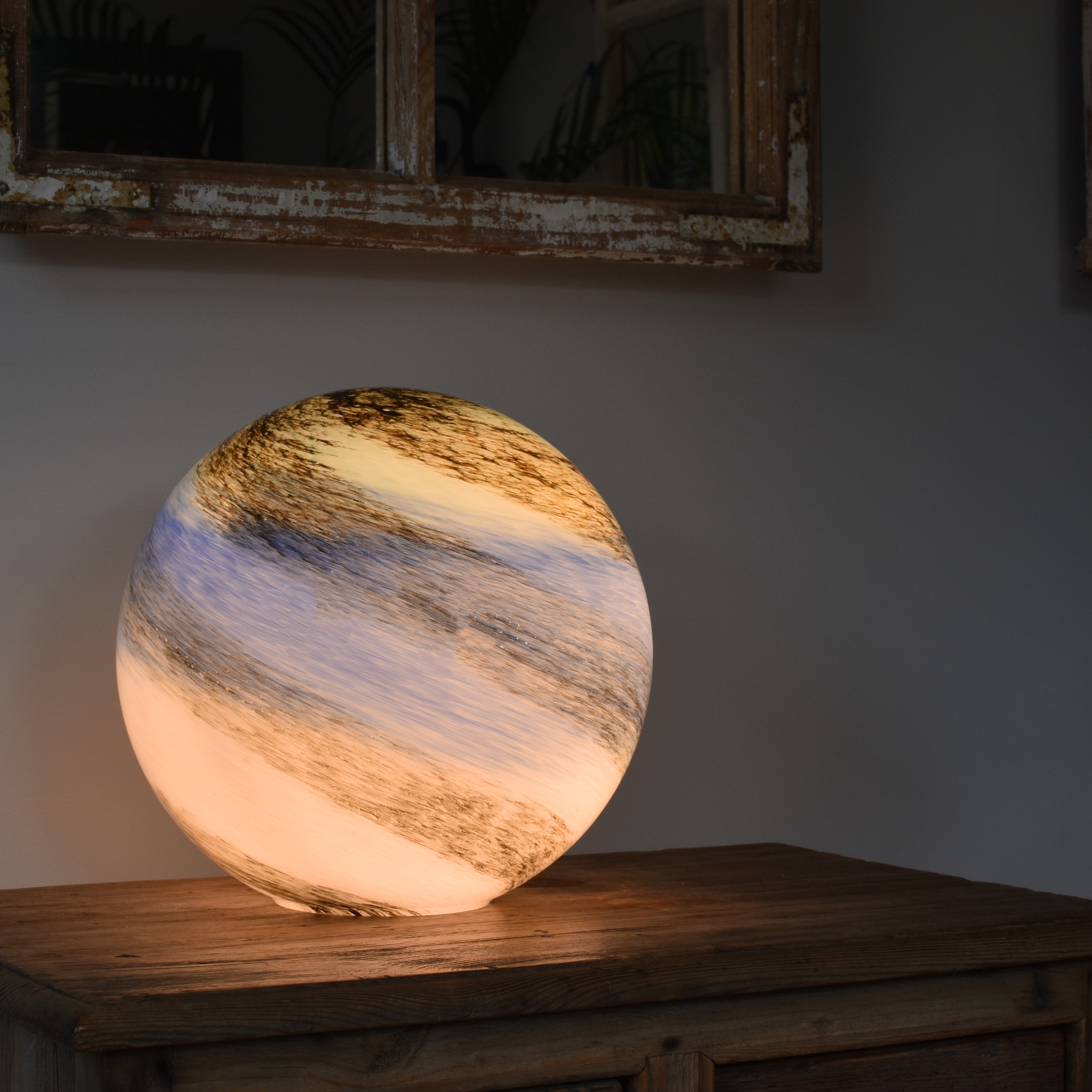 Northern Lights Glass Lamp Sphere Large Rural Urban
