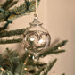 Love Heart Handblown Glass Bauble - Silver & Clear - Small