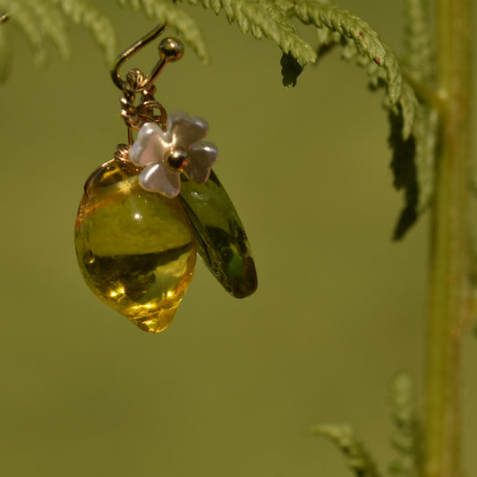 Lemon Blossom Resin Earrings
