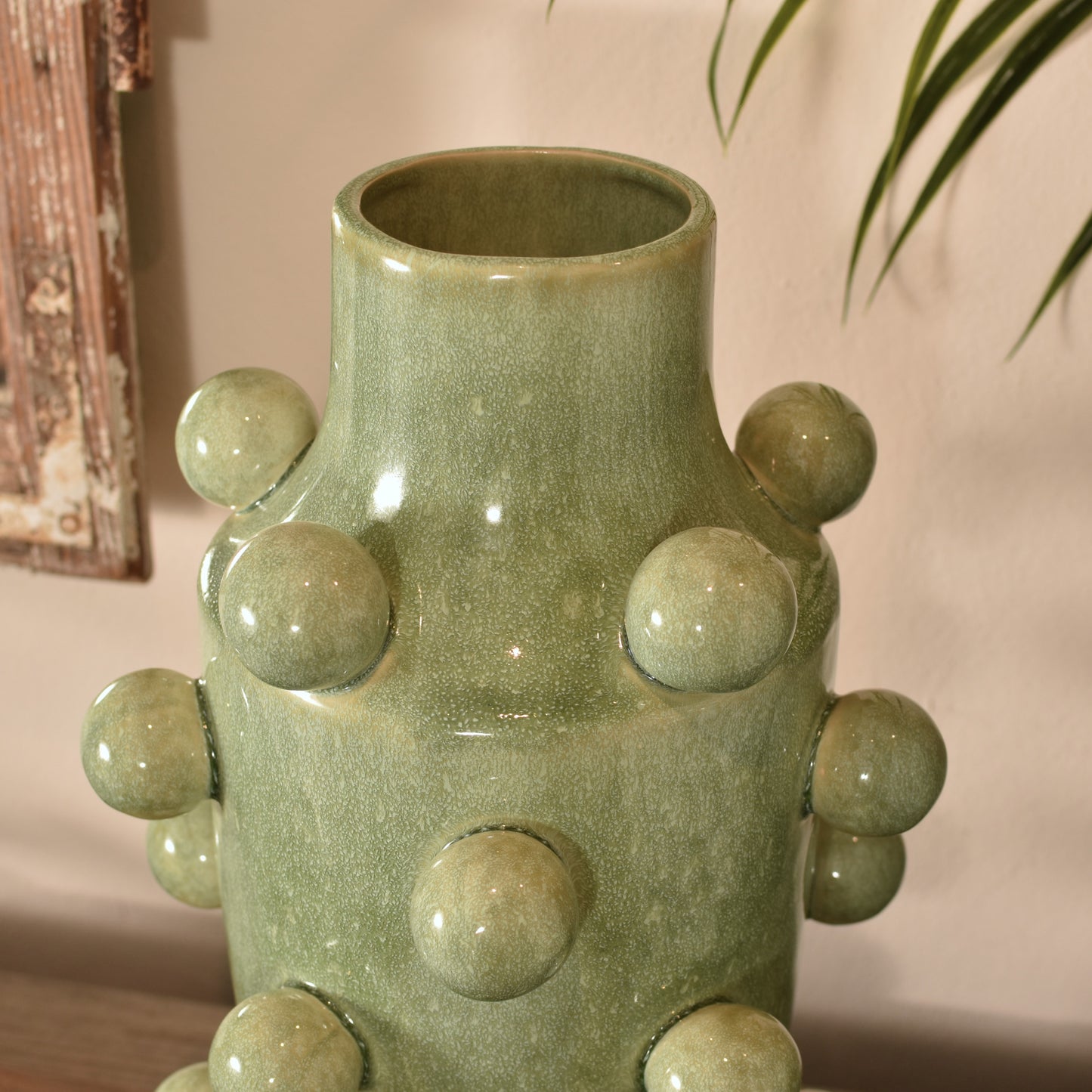 Mint Green Oversized Ball Vase