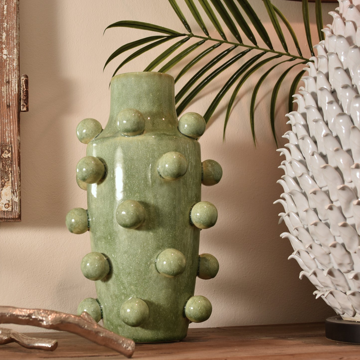 Mint Green Oversized Ball Vase