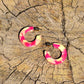 Melissa Wide Hoop Earring - Pinks