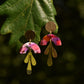 Faye Hanging Droplet Resin Earring - Fuchsia