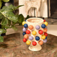 Bobble Pom Pom Vase - Multi Coloured
