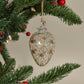 Night Sky Egg Handblown Glass Bauble - Gold & Clear - Large